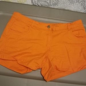 Orange Jean shorts